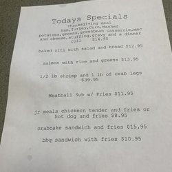Big Mike’s Seafood and Eatery - Thanksgiving menu