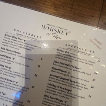 Whiskey 'N Rye Smokehouse - Menu - Barbeque Near Me - Solvang, California