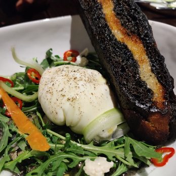 S.K.Y. - Blackened bread with burrata - New American Near Me - Chicago, Illinois S.K.Y. - Blackened bread with burrata - New American Near Me - Chicago, Illinois