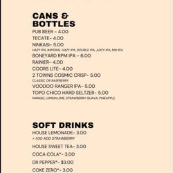 Drink Menu