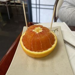 Sushi One - Complimentary fruit to end our meal.