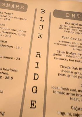 Menu photo 2 Blue Ridge Kitchen Sebastopol, CA