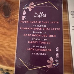Hummingbird Apothecary - Specialty drink menu