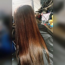Tanisha's Hair Design'z - All over color and flat iron!!
