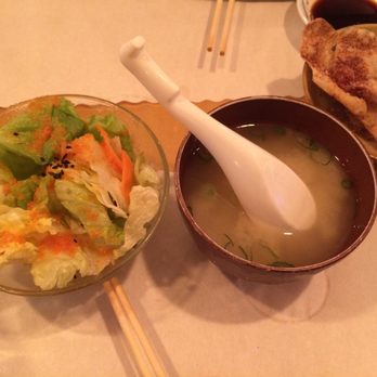 Sushi Bear - Miso soup and salad that comes with the sushi bear combo - Sushi Bars Near Me - Tustin, California Sushi Bear - Miso soup and salad that comes with the sushi bear combo - Sushi Bars Near Me - Tustin, California