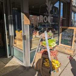 Raise the Root Organic Market - Storefront with my shadow