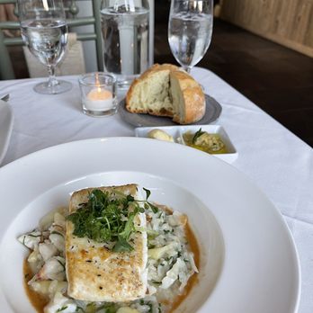 Mistral - Pan Roasted Halibut - French Near Me - Boston, Massachusetts