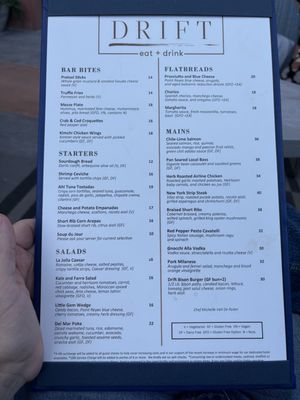 Menu photo 1 DRIFT eat + drink San Diego, CA Menu photo 1 DRIFT eat + drink San Diego, CA