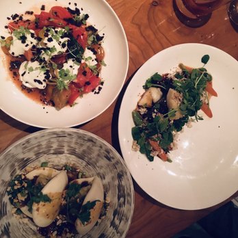 Sweet Basil - Heirloom Tomato Salad & Braised Colorado Lamb & Whiskey Maple Pork Belly Bao Buns - New American Near Me - Vail, Colorado