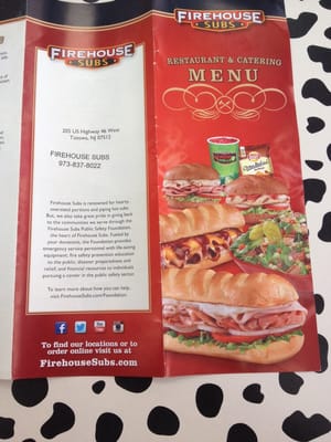 Menu photo 5 Firehouse Subs Totowa, NJ