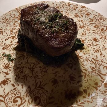 The Farm Italy - Filet Mignon over sautéed spinach - Italian Near Me - Uncasville, Connecticut The Farm Italy - Filet Mignon over sautéed spinach - Italian Near Me - Uncasville, Connecticut