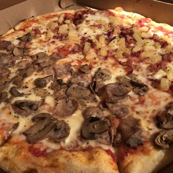 Little Nicki's Pizza - Half bacon and pineapple. Half sausage and mushroom. - Pizza Near Me - Ephrata, Pennsylvania Little Nicki's Pizza - Half bacon and pineapple. Half sausage and mushroom. - Pizza Near Me - Ephrata, Pennsylvania