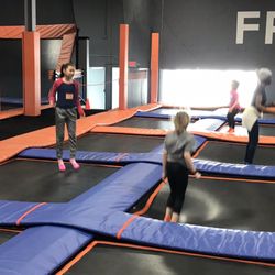 Jumping at Sky Zone.