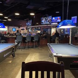 Watching the bar from our table