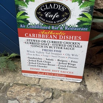 Gladys' Cafe - Sign at the alley entrance - Caribbean Near Me - Charlotte Amalie, Virgin Islands Gladys' Cafe - Sign at the alley entrance - Caribbean Near Me - Charlotte Amalie, Virgin Islands