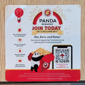 Panda Express - Get the app. Then you can get bonuses, earn points to redeem for free items, etc. - Chinese Near Me - Edinburg, Texas Panda Express - Get the app. Then you can get bonuses, earn points to redeem for free items, etc. - Chinese Near Me - Edinburg, Texas