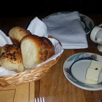 Peter Luger - The different variety of bread before dinner and their infamous steak sauce. - Steakhouses Near Me - Brooklyn, New York Peter Luger - The different variety of bread before dinner and their infamous steak sauce. - Steakhouses Near Me - Brooklyn, New York