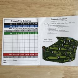 Riverside Golf Links - Executive nine scorecard