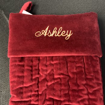 Twisted Stitches - Lovely embroidery on Christmas stocking - Customized Merchandise Near Me - Phoenix, Arizona