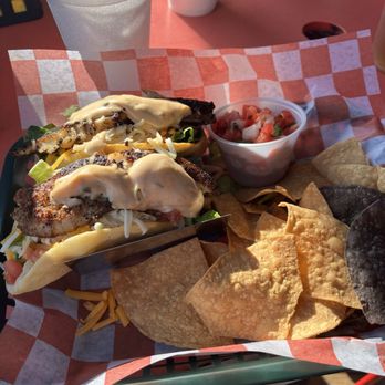 Buzz’s Roost - Grouper tacos with pico de gallo and tortilla chips - Seafood Near Me - Georgetown, South Carolina Buzz’s Roost - Grouper tacos with pico de gallo and tortilla chips - Seafood Near Me - Georgetown, South Carolina