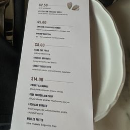 Huge price jump on pretty much everything. Happy Hour Menu