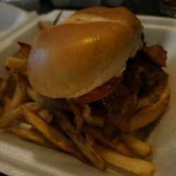 Jimmy Burgers - The Cleveland.  Has cream cheese and bacon. Yum!