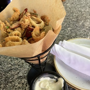 Pizzeria Tra Vigne - Fried Calamari mix was delicious! - Pizza Near Me - Saint Helena, California