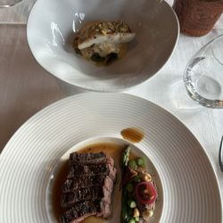 Woods - Fish of the day, steak with chimichurri.