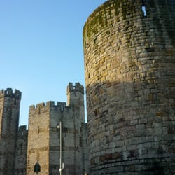 Caernarfon Town Walls - Caernarfon Town Walls with the castle in the background