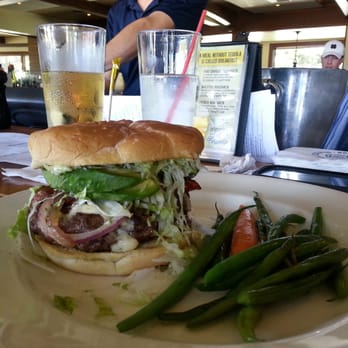 Brigantine - Brig burger with avo and side of veggies. . - Seafood Near Me - Del Mar, California Brigantine - Brig burger with avo and side of veggies. . - Seafood Near Me - Del Mar, California