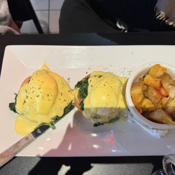 The Breakfast Spot - Eggs Benedict with veggies - Breakfast & Brunch Near Me - Lake George, New York