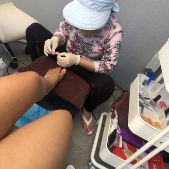 World Nails & Spa - Pedicure outside due to COVID19 - Nail Salons Near Me - Chula Vista, California
