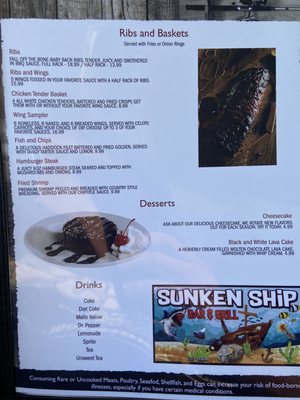 Menu photo 8 Sunken Ship Counce, TN