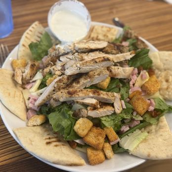 Harmony Diner - Cobb salad with fresh grilled chicken. Insanely huge with generous hunks of pita. - Diners Near Me - Voorhees Township, New Jersey Harmony Diner - Cobb salad with fresh grilled chicken. Insanely huge with generous hunks of pita. - Diners Near Me - Voorhees Township, New Jersey