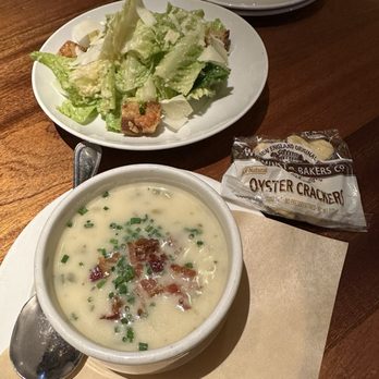 Seasons 52 - Potato Leek cup soup and half ceaser salad - New American Near Me - Edison, New Jersey Seasons 52 - Potato Leek cup soup and half ceaser salad - New American Near Me - Edison, New Jersey
