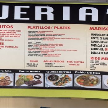 Taqueria El Sazon De Mama - This is their menu. You can tell they take pride in what they are making. - Mexican Near Me - Angier, North Carolina Taqueria El Sazon De Mama - This is their menu. You can tell they take pride in what they are making. - Mexican Near Me - Angier, North Carolina