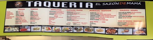 Menu photo 1 Taqueria El Sazon De Mama Angier, NC Menu photo 1 Taqueria El Sazon De Mama Angier, NC
