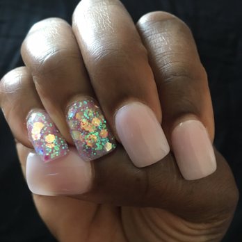 Elise Nails - Full set powder done by Elise nails - Nail Salons Near Me - Houston, Texas