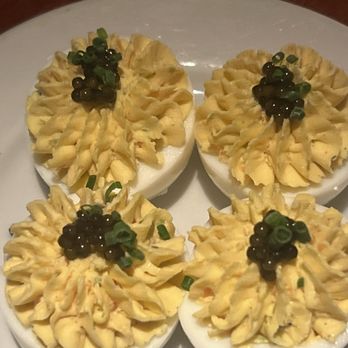 Lure Fishbar - Deviled Eggs w/ Caviar - Seafood Near Me - New York, New York Lure Fishbar - Deviled Eggs w/ Caviar - Seafood Near Me - New York, New York