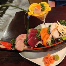 22 pieces of Sashimi, plus fresh ginger, in-house freshly prepared Wasabi.