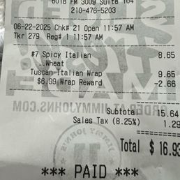 The original receipt of purchase. I will never go back to any JJ. The original receipt of purchase. I will never go back to any JJ.
