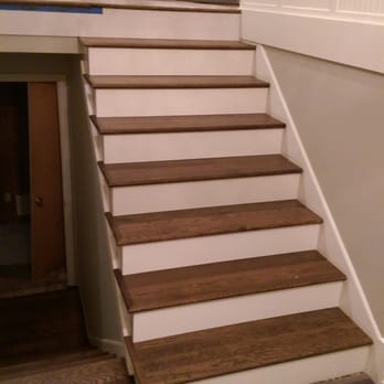 Stained White Oak Hardwood Stair Treads Yelp