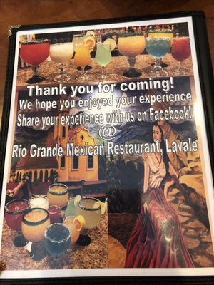 Menu photo 1 Rio Grande Mexican Restaurant Cumberland, MD