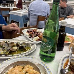 Clams, sausage, salad, bread and more! Clams, sausage, salad, bread and more!