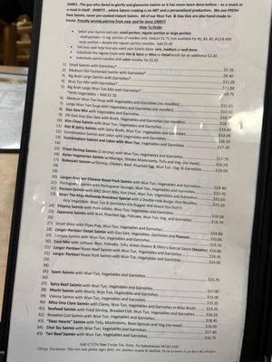 Menu photo 4 Shiro's Saimin Haven Aiea, HI Menu photo 4 Shiro's Saimin Haven Aiea, HI