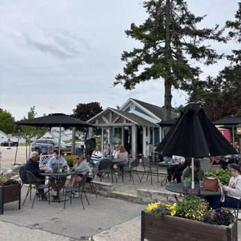 Bayside Coffee - Entrance and outdoor patio - Bakeries Near Me - Fish Creek, Wisconsin