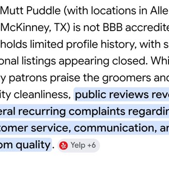 The Mutt Puddle - June 2026 Public online information! - Pet Groomers Near Me - McKinney, Texas