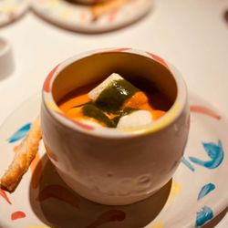 rise soufflé - Tulsa - Marshmallow soup carrot / tomato soup with goat cheese "marshmallows)