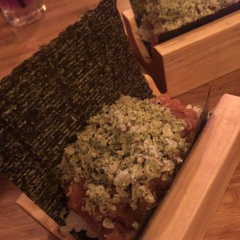 Yonsei Handrolls - Spicy tuna and tempura crunch - Japanese Near Me - Oakland, California Yonsei Handrolls - Spicy tuna and tempura crunch - Japanese Near Me - Oakland, California