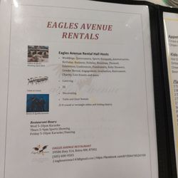 Eagles Avenue - Menu 1-16-25